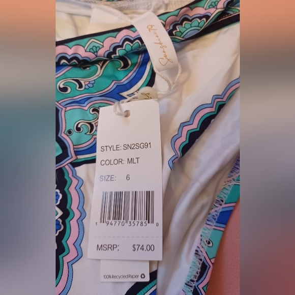 COPY - NWT Sunshine 79 Womens Bikini Bottom Size US 6 Multicolored - Picture 2 of 6